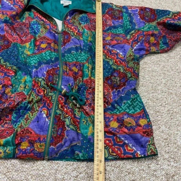 Vintage Lavon 90's Windbreaker Jacket Size Large Multi Color Golden Girls - Picture 5 of 11